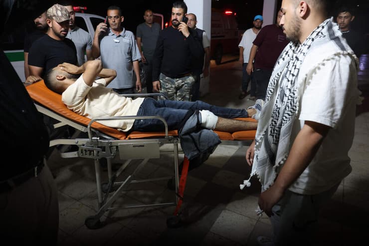 פצוע פלסטיני בבית החולים הממשלתי ביריחו