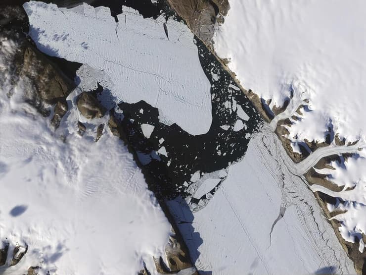 התפרקות של קרחונים בגרינלנד