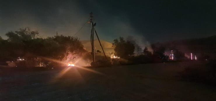 שריפה בבסיס צבאי ליד ירושלים