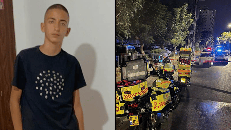 זירת תאונת הדרכים בתל אביב