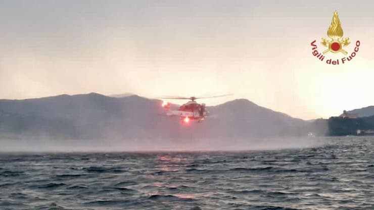 איטליה התהפכות סירה יום הולדת אגם לאגו מג'ורה 4 הרוגים חיפוש הנעדרים