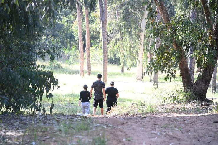 נערים ששומרים על הטבע יער קדימה בהתנדבות