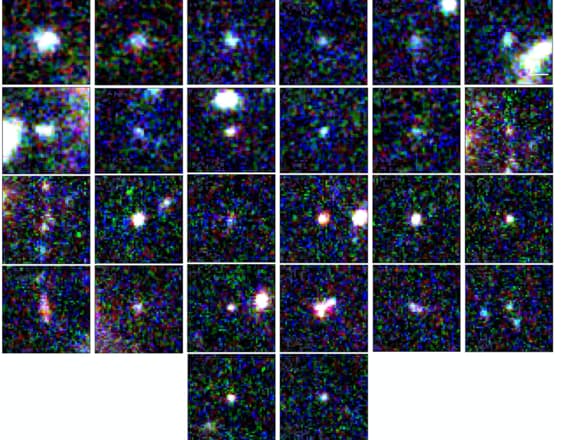    תמונות מטלסקופ החלל ווב של 26 גלקסיות בראשיתיות 