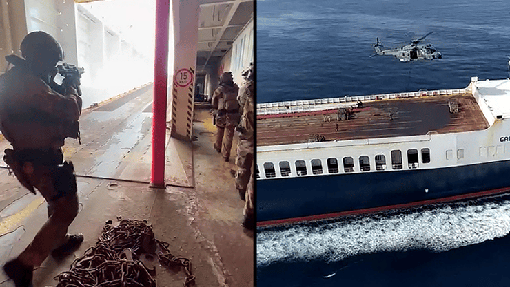 כוחות הביטחון של איטליה פשיטה על ספינה טורקית ניסיון חטיפה
