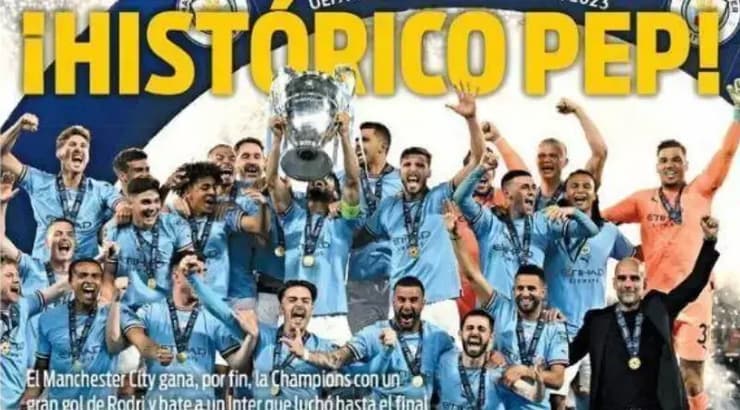 "פפ ההיסטורי", שער העיתון הספרדי "ספורט"