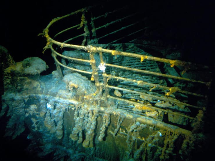 שרידי הטיטאניק על קרקעית הים