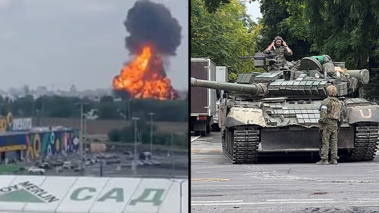 טנק ברחובות רוסטוב והפצצה רוסית באזור וורונז'
