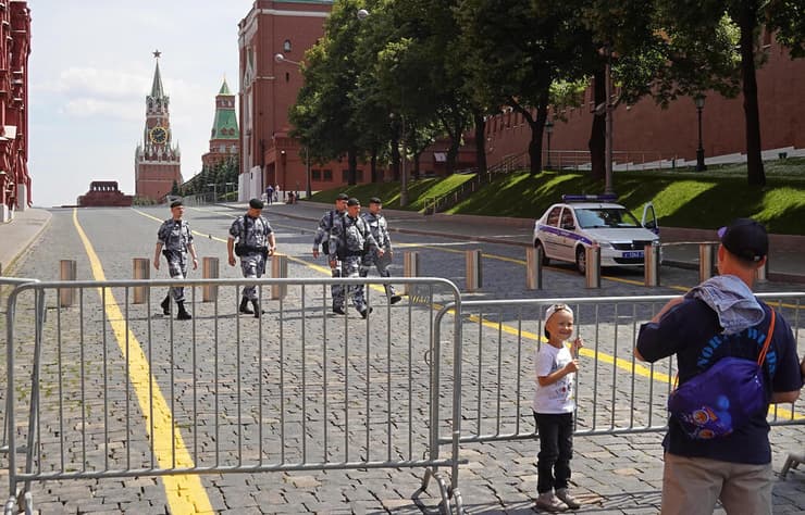 רוסיה מוסקבה הכיכר האדומה סגורה יום אחרי המרד של קובצת וגנר ו יבגני פריגוז'ין