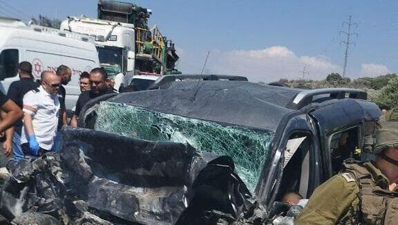 תאונת דרכים בכביש 505 בין צומת תפוח לאריאל