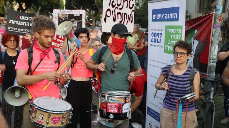 הפגנה נגד מבצע "בית וגן" בתל אביב