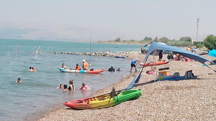 חוף חלוקים, כינרת