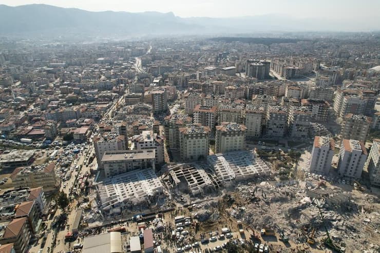 הבניינים שנמחקו אחרי רעידת אדמה בעיר אנטקיה, טורקיה 