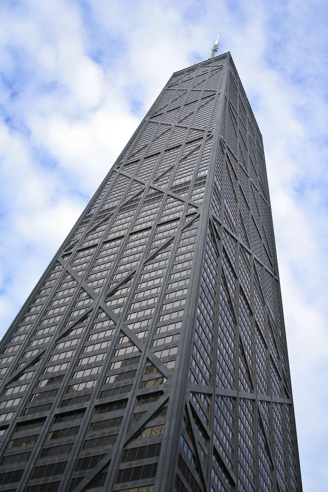 בניין ג'ון הנקוק, שיקגו - כולו מפלדה (צילום: shutterstock) בניין ג'ון הנקוק, שיקגו - כולו מפלדה