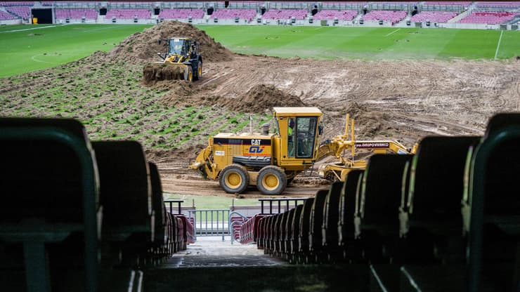 העבודות בקאמפ נואו (צילום: Victor Salgado/Futbol Club Barcelona/Handout via REUTERS) העבודות בקאמפ נואו