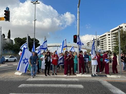 מחאת הרופאים ביום השיבוש בשבוע שעבר, ירושלים