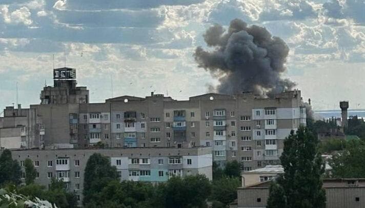 נזק בעקבות מתקפת מל"טים רוסית  קייב אוקראינה מלחמה רוסיה
