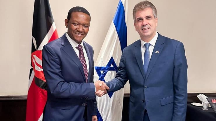 שר החוץ אלי כהן פגישה עם שר החוץ של קניה בניירובי