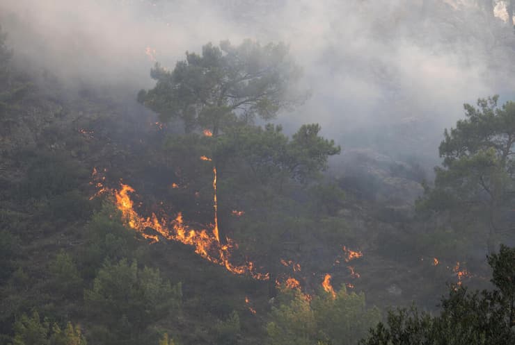 יוון רודוס שריפה גדולה