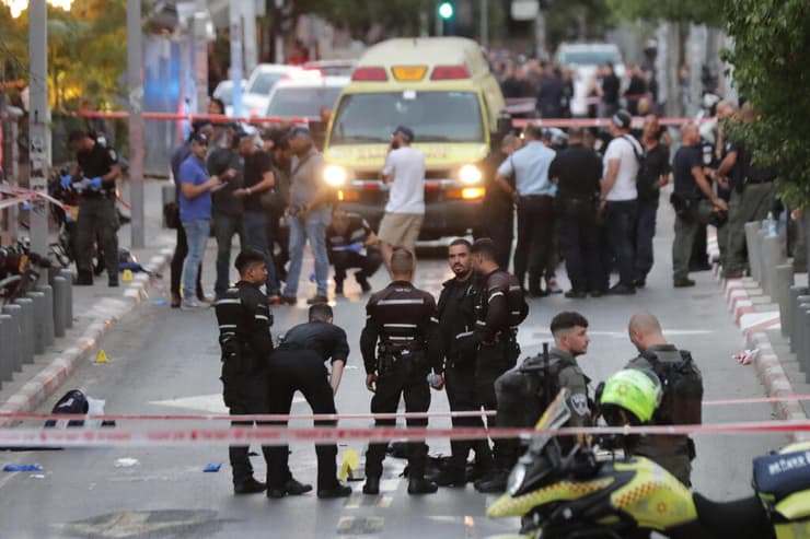 זירת הפיגוע בנחלת בנימין בתל אביב
