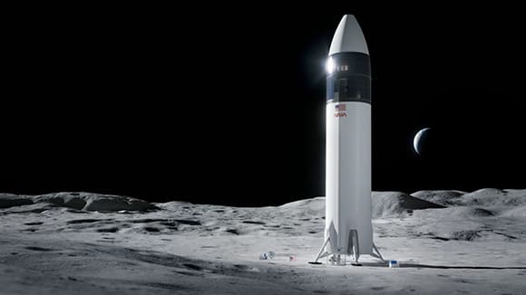 עיכובים מדאיגים. חללית סטארשיפ של ספייס אקס בתצורת רכב הנחיתה של תוכנית ארטמיס על הירח 