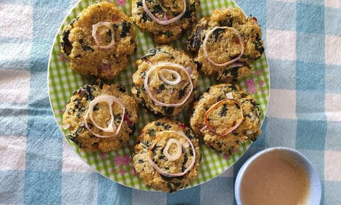 מתכונים קציצות קינואה עם מנגולד