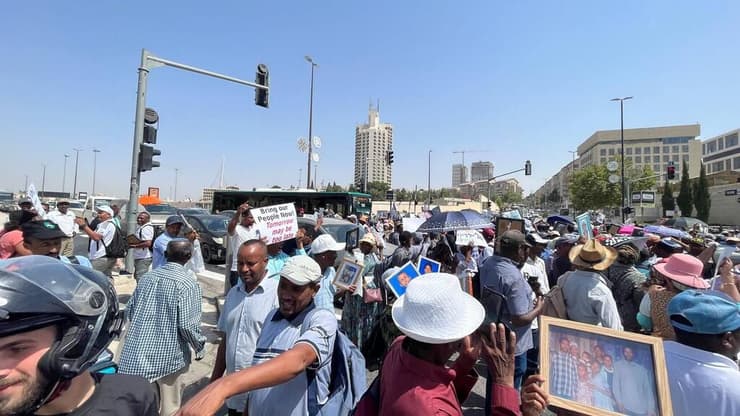 הפגנה למען העלאת כל יהודי אתיופיה מגונדר, מול משרד ראש הממשלה
