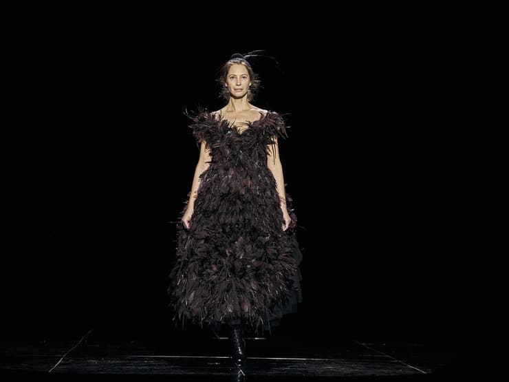 כריסטי טרלינגטון בתצוגת אופנה של מארק ג'ייקובס, 2019