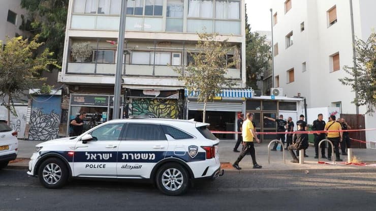 זירת אירוע הירי ברחוב יהודה הלוי בתל אביב