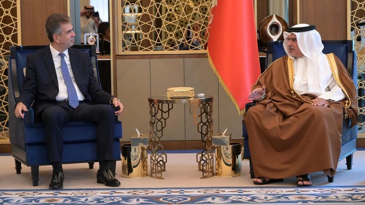 שר החוץ אלי כהן פגישה עם יורש העצר של בחריין במנמה