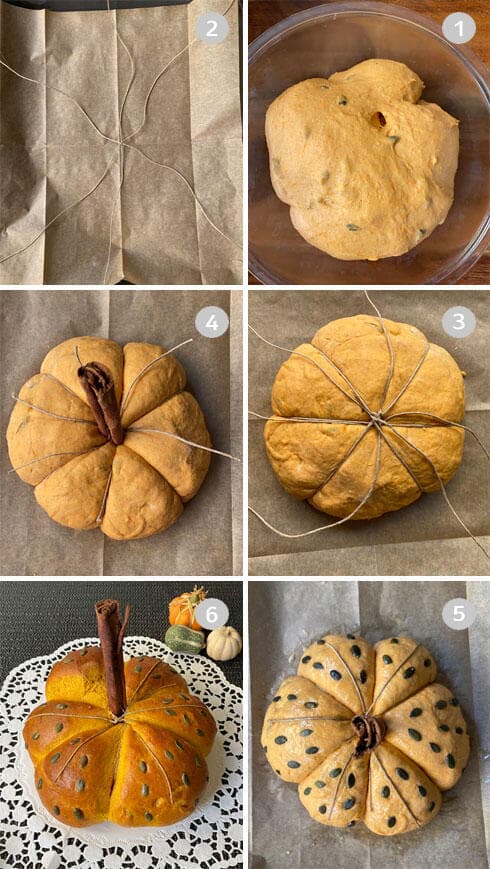 לחם דלעת - שלבים