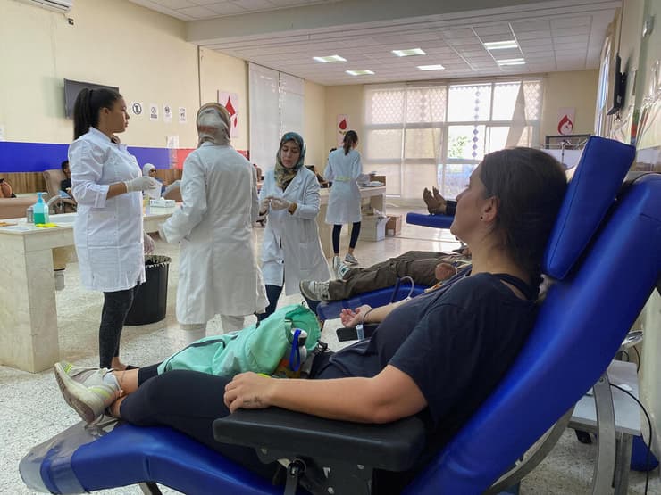 תרומות דם במרוקו בעקבות רעידת האדמה