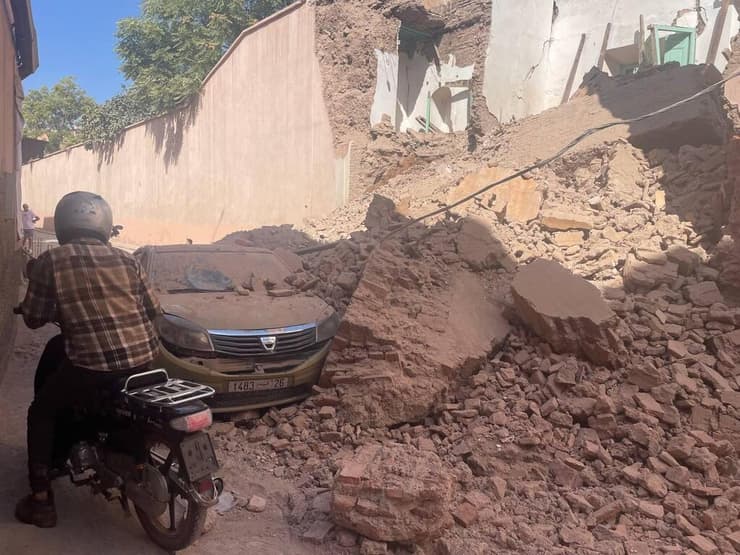 מרוקו מרקש הרובע היהודי אחרי רעידת האדמה