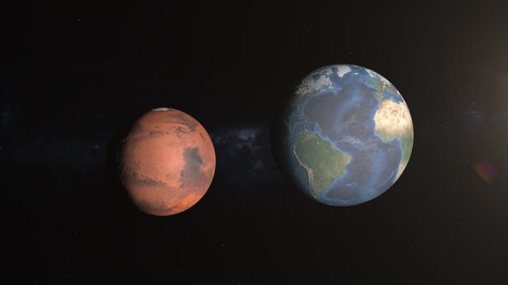 כדור הארץ ומאדים
