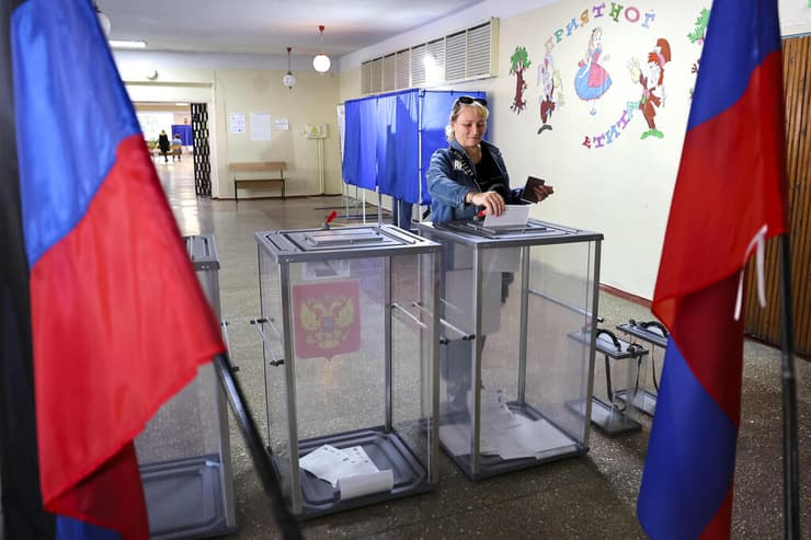 בחירות מקומיות רוסיות בשטח הכבוש ב דונייצק אוקראינה
