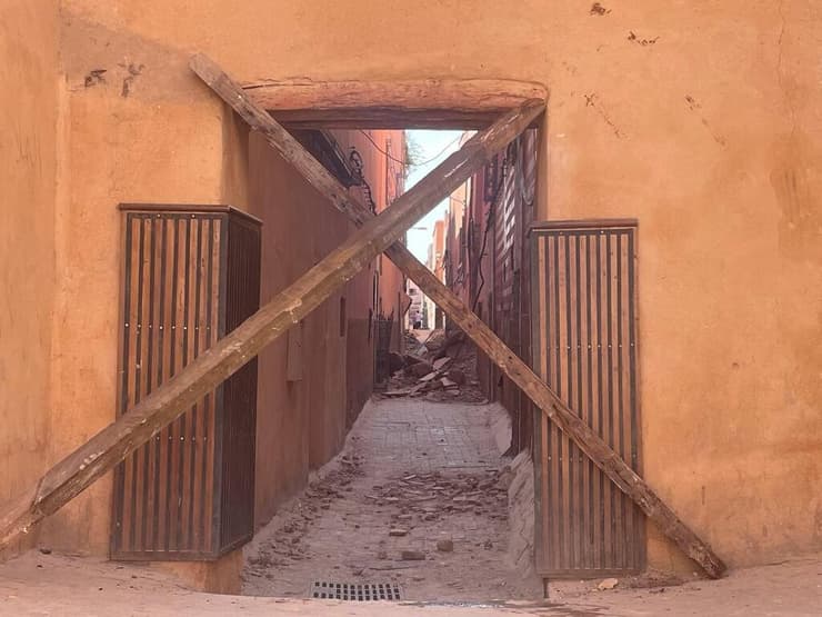 מרוקו מרקש הרובע היהודי אחרי רעידת האדמה