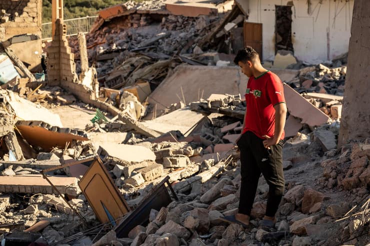 בכפר טלעת יעקוב באזור מרקש מרוקו רעידת אדמה
