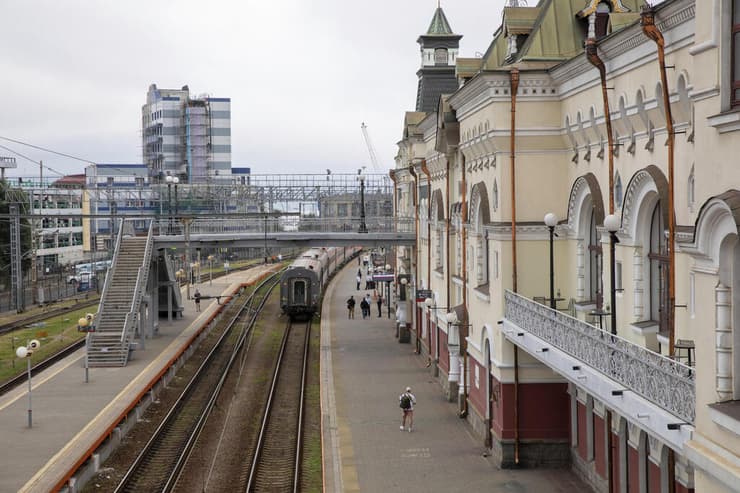 רוסיה תחנת ה רכבת ב ולדיווסטוק שאליה צפוי קים ג'ונג און להגיע מ צפון קוריאה ל פגישה עם ולדימיר פוטין