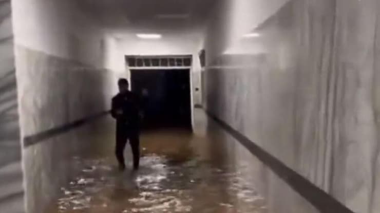 הצפה בבית חולים בעיר א-ביידא סופה לוב