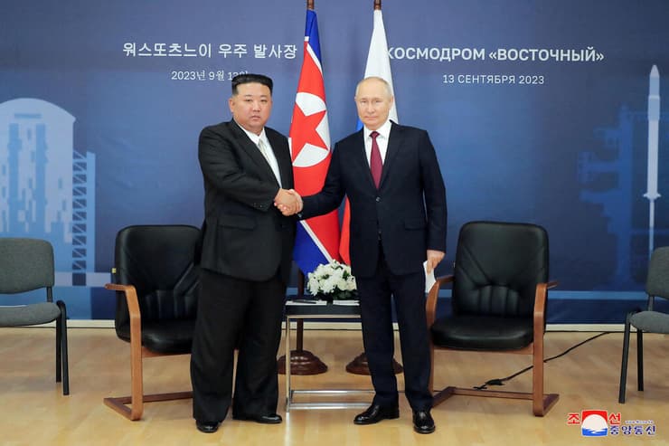 ולדימיר פוטין ו קים ג'ונג און מפגש פסגה ב רוסיה