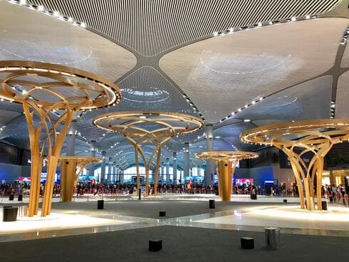 Interior view of the Istanbul new airport