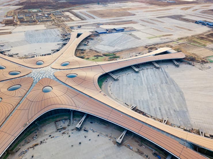 בהשראת פרח הלוטוס, the terminal of Beijing Daxing International Airport
