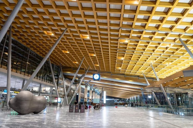 Oslo Gardermoen International Airport departure terminal architecture