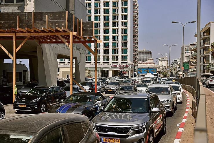 פקק תנועה בתל אביב