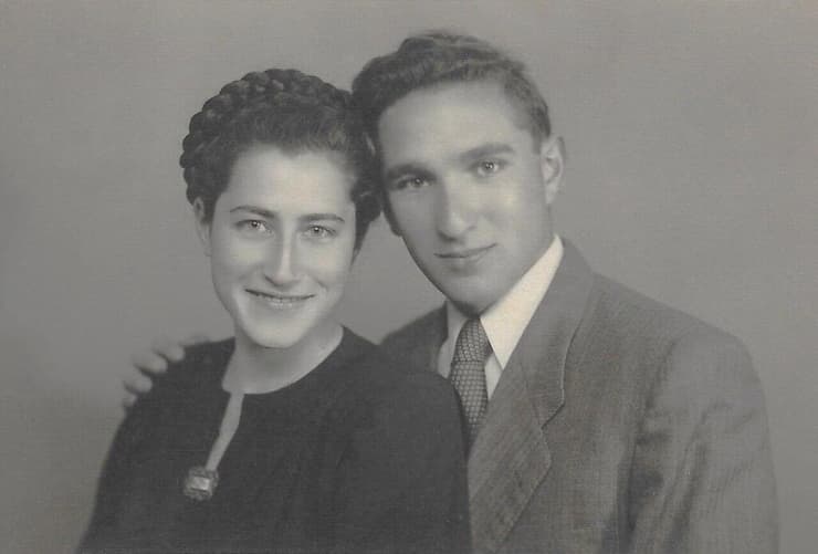 דב ברודר ז"ל ואשתו בתיה וייסמן, 1947