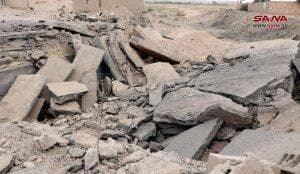 נזקי התקיפה ב סוריה דיר א זור