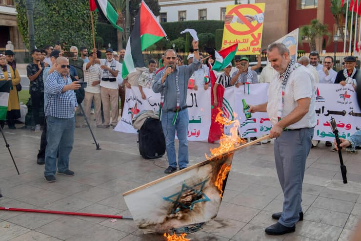הפגנה נגד ישראל רבאט מרוקו