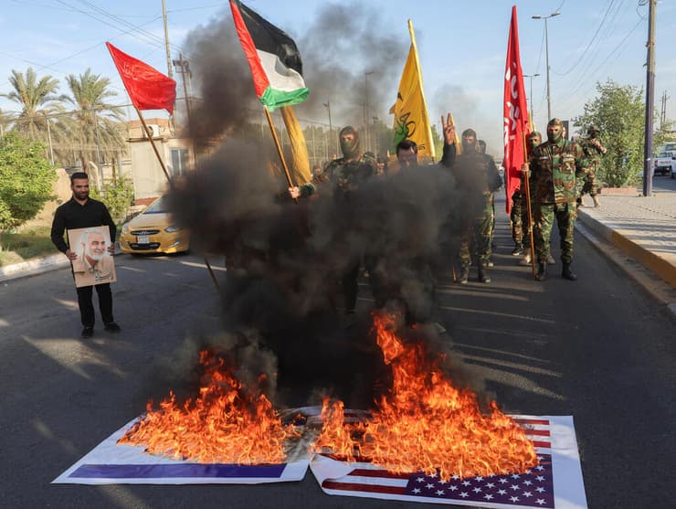 הפגנה נגד ישראל בגדד עיראק