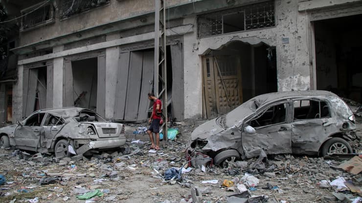 צילום: Ahmad Hasaballah/Getty Images תוצאות תקיפת צה"ל בעזה