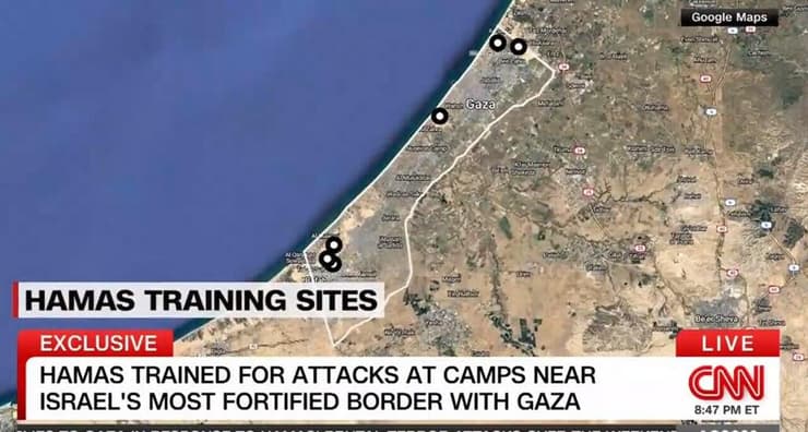 אימונים של חמאס רצועת עזה ב מחנה הצמוד לגבול עם ישראל