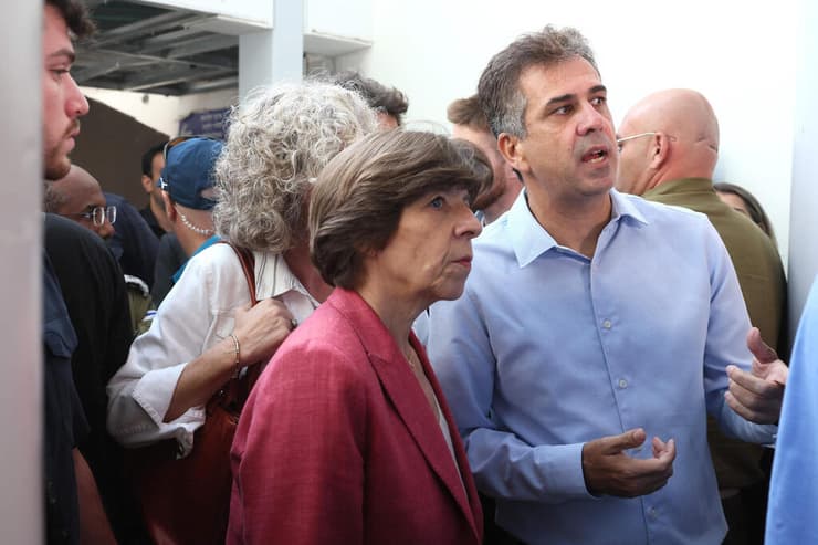שר החוץ אלי כהן סיור עם שרת החוץ של צרפת קתרין קולונה באשקלון